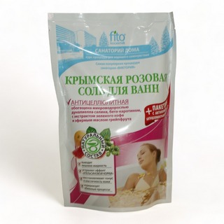 Соль для ванн Крымская розовая Антицелл. 500гр+30гр